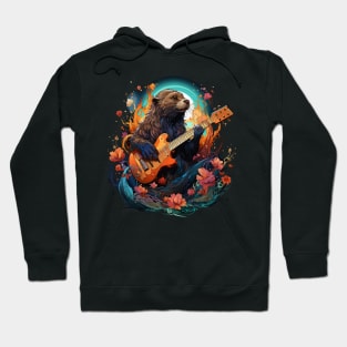 Otter Playing Guitar Hoodie